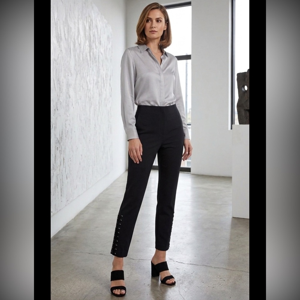 Derek Lam 10 Crosby Side Tie Slim‎ Trousers. Size 6. Career. Business. Preppy.